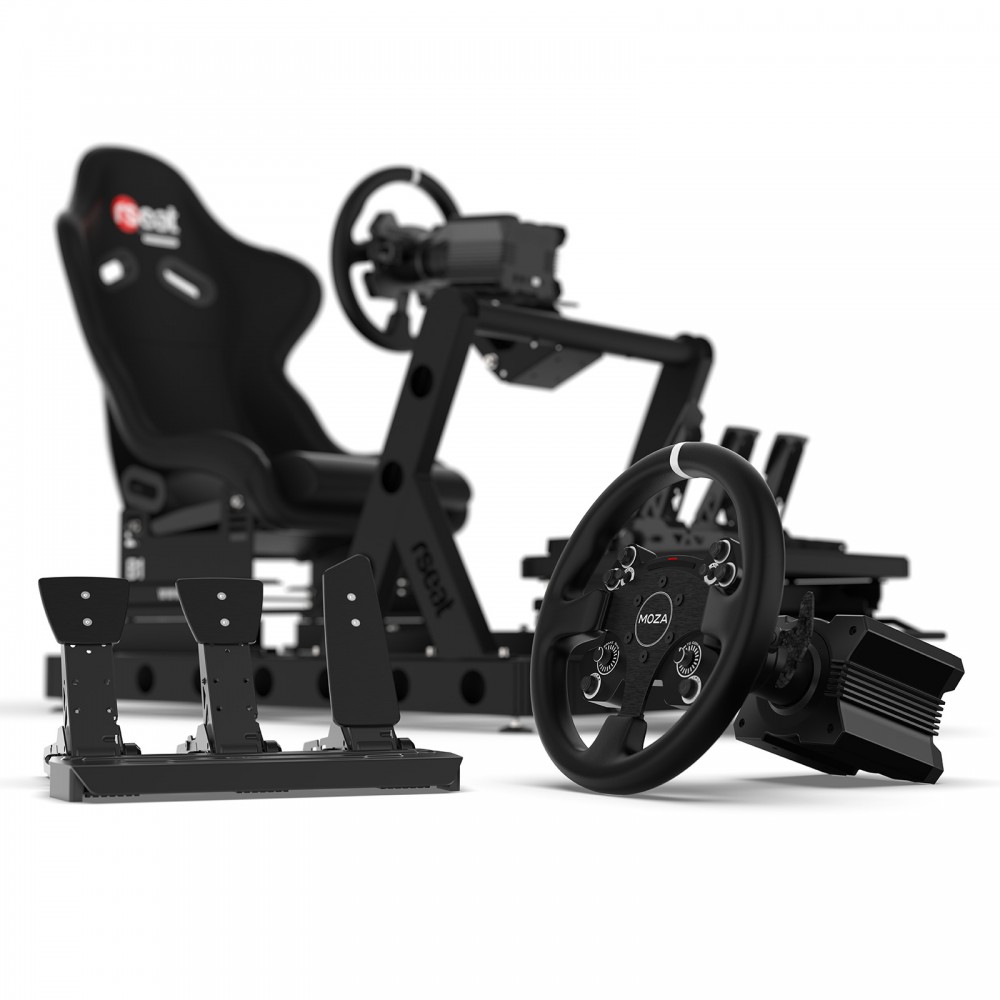 B1 Black and Moza R9 CS Wheel SR-P Pedals Bundle B1 Black and Moza R9 CS Wheel SR-P Pedals Bundle