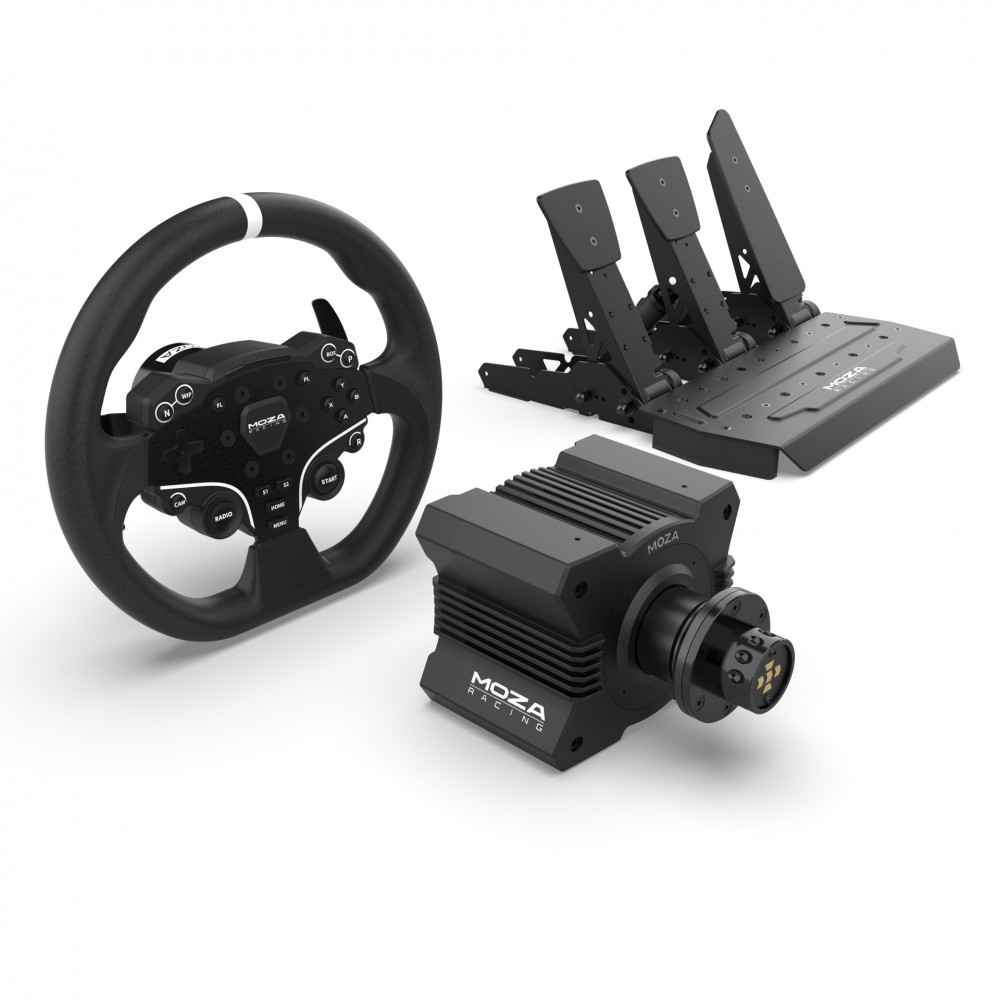Bundle Moza R5 Direct Drive, ES Steering Wheel, SR-P 3 Pedals Bundle Moza R5 Direct Drive, ES Steering Wheel, SR-P 3 Pedals