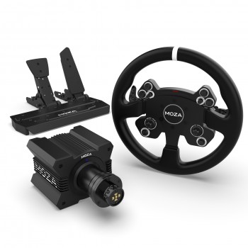 Bundle Moza R9 Direct Drive, CS V2 Steering Wheel and SR-P 2 Pedals Bundle Moza R9 Direct Drive, CS V2 Steering Wheel and SR-P 2 Pedals