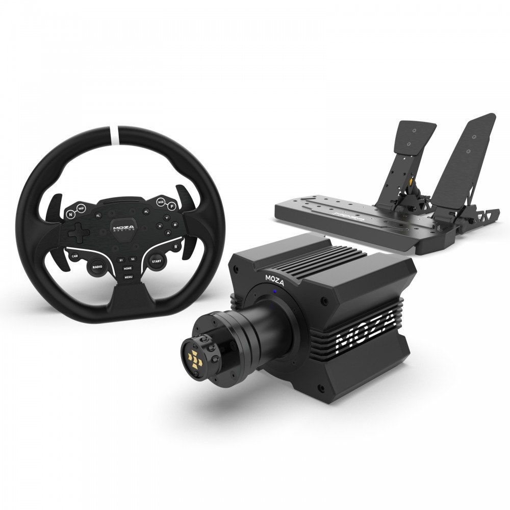 Bundle Moza R9 Direct Drive, ES Steering Wheel and SR-P 2 Pedals Bundle Moza R9 Direct Drive, ES Steering Wheel and SR-P 2 Pedals