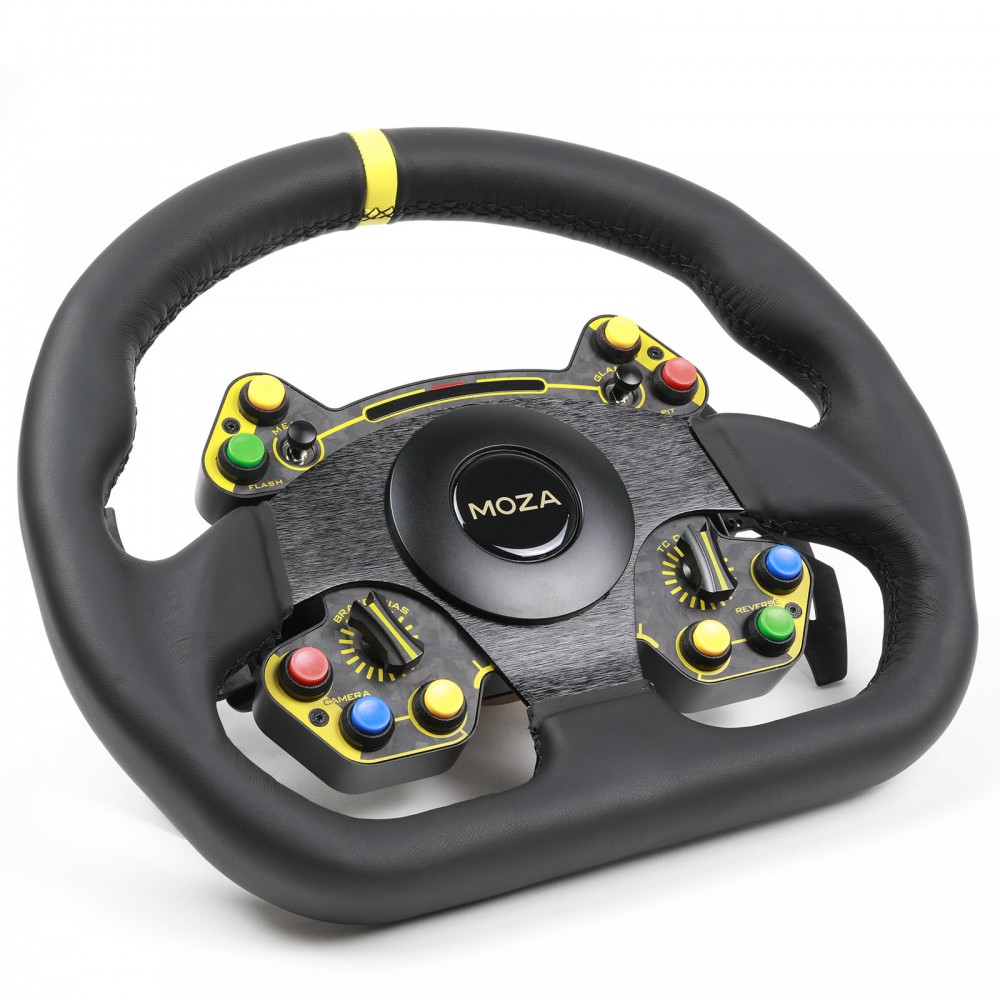 Moza Racing RS Steering Wheel D-Shape Leather Moza Racing RS Steering Wheel D-Shape Leather
