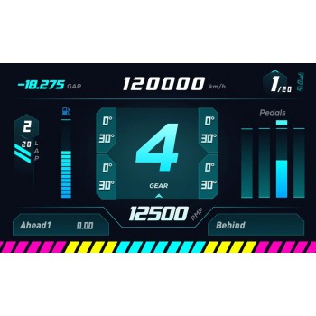 MOZA CM Digital Dash for Moza R12 R9 & R5 Base MOZA CM Digital Dash for Moza R12 R9 & R5 Base