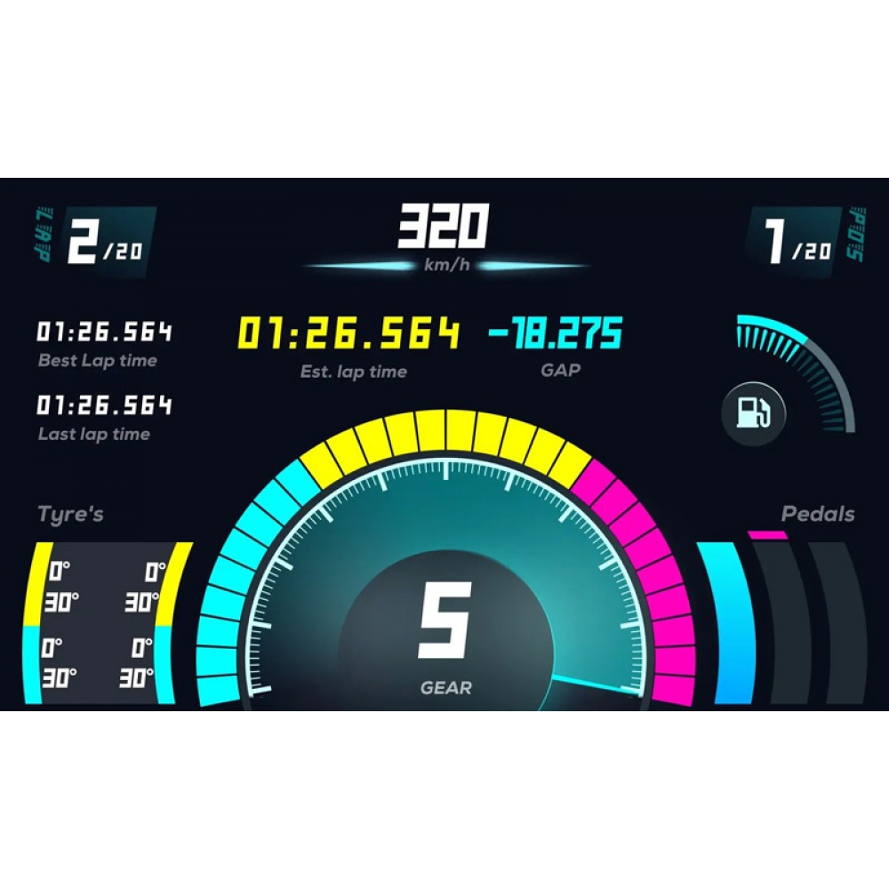 MOZA CM Digital Dash for Moza R12 R9 & R5 Base MOZA CM Digital Dash for Moza R12 R9 & R5 Base