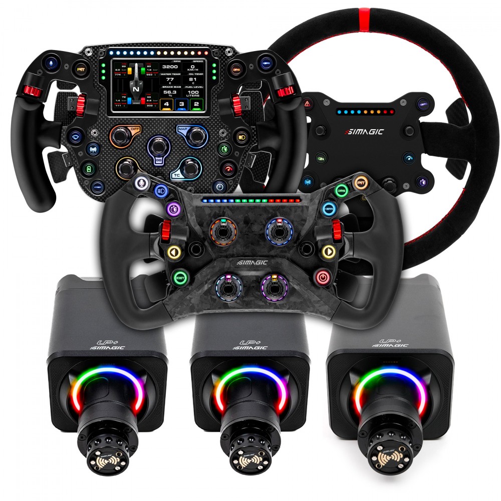 Customizable Bundle SIMAGIC ALPHA EVO base with Wheel Customizable Bundle SIMAGIC ALPHA EVO base with Wheel