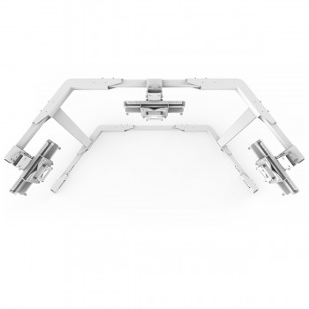TV STAND TX40 White - Triple 27-40 inch TV/Monitor Stand
