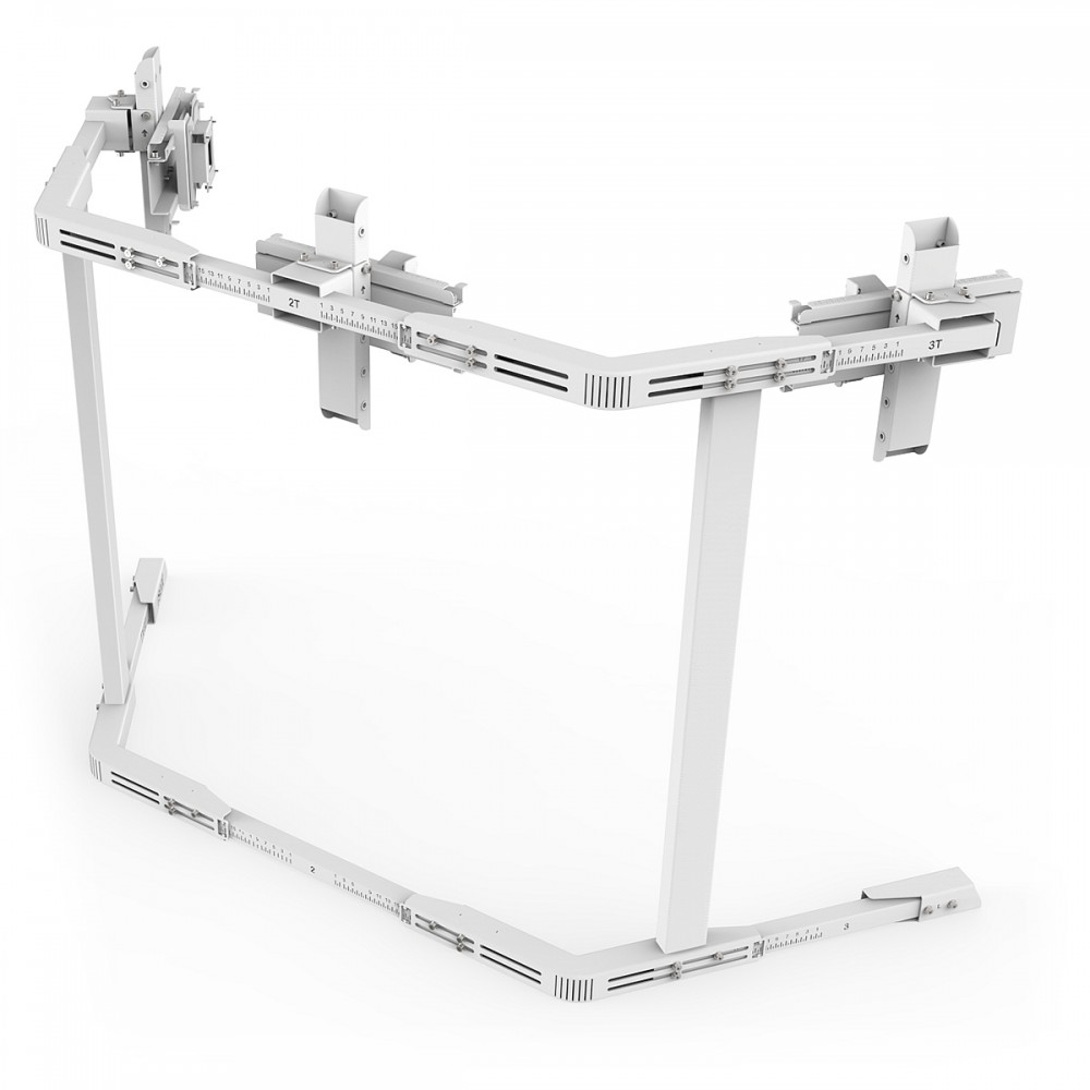 TV STAND TX40 White - Triple 27-40 inch TV/Monitor Stand