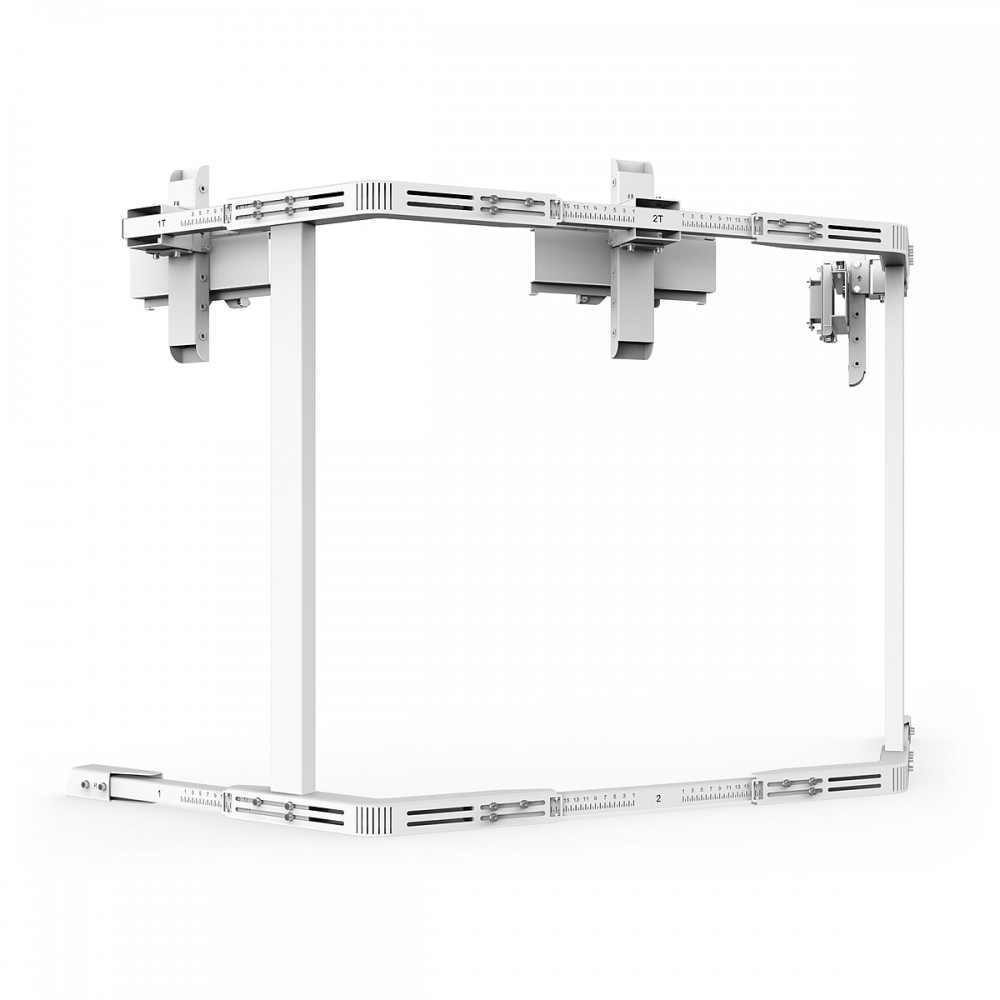 TV STAND TX40 White - Triple 27-40 inch TV/Monitor Stand