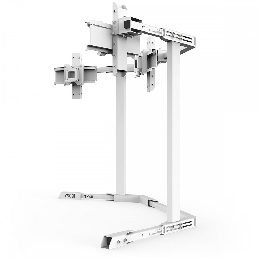 TV STAND TX40 White - Triple 27-40 inch TV/Monitor Stand