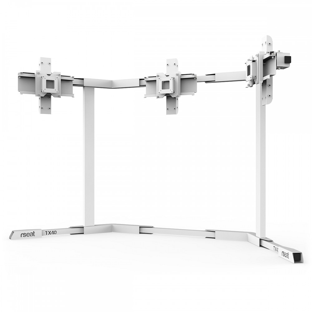 TV STAND TX40 White - Triple 27-40 inch TV/Monitor Stand