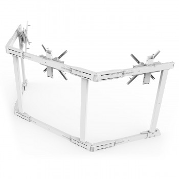 TV STAND TX60 White - Triple 43-60 inch TV/Monitor Stand TV STAND TX60 White - Triple 43-60 inch TV/Monitor Stand