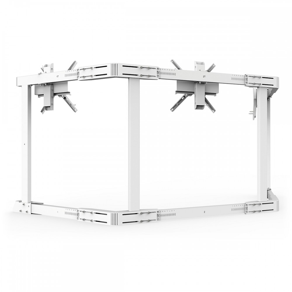 TV STAND TX60 White - Triple 43-60 inch TV/Monitor Stand