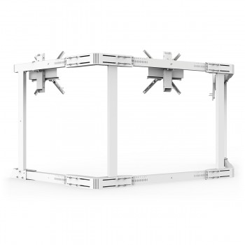 TV STAND TX60 Weiss - Dreifach-Monitorständer 27-60 inch TV/Monitor 