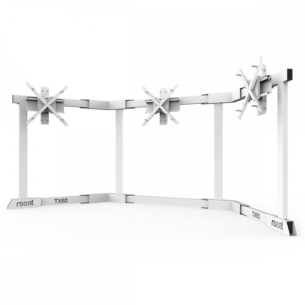 TV STAND TX60 Weiss - Dreifach-Monitorständer 27-60 inch TV/Monitor 