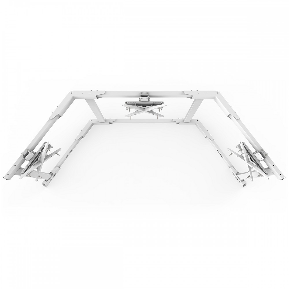 TV STAND TX60 White - Triple 43-60 inch TV/Monitor Stand