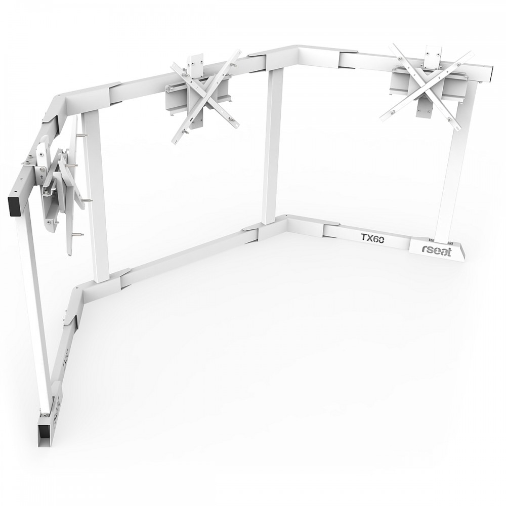 TV STAND TX60 White - Triple 43-60 inch TV/Monitor Stand