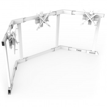 TV STAND TX60 White - Triple 43-60 inch TV/Monitor Stand