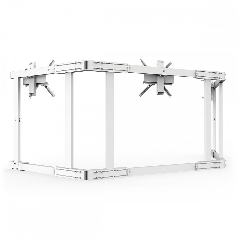 TV STAND TX90 White - Triple 65-90 inch TV/Monitor Stand