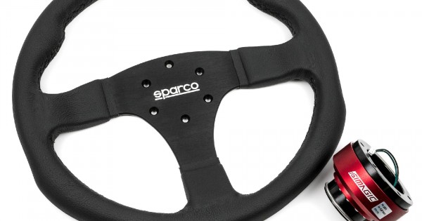 Sparco Strwhl Targa 350 Leather main image 1
