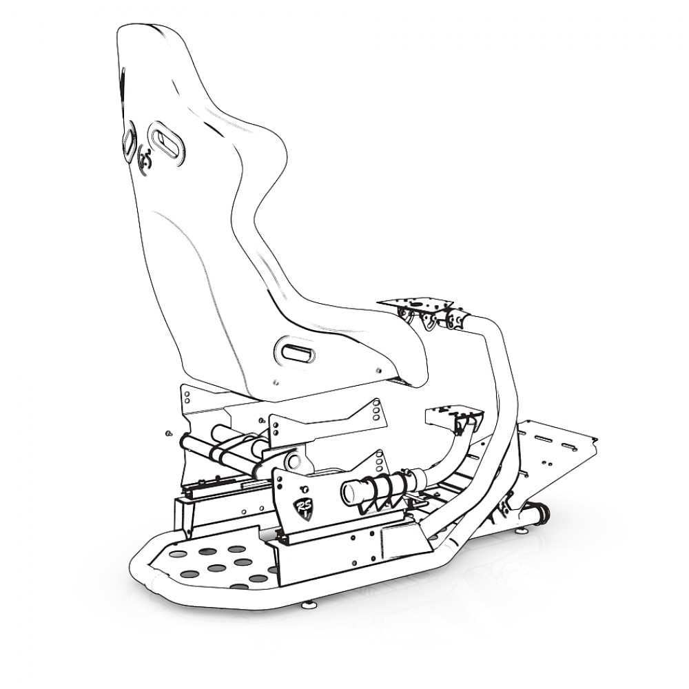 RS1 Buttkicker Upgrade Kit White